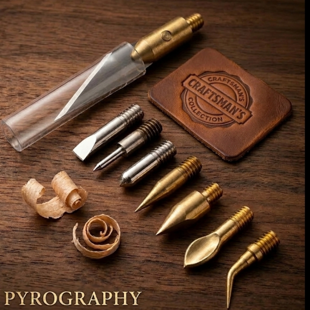 Universal 8-piece Wood/Leather  Burning Tool Replacement Tip Set